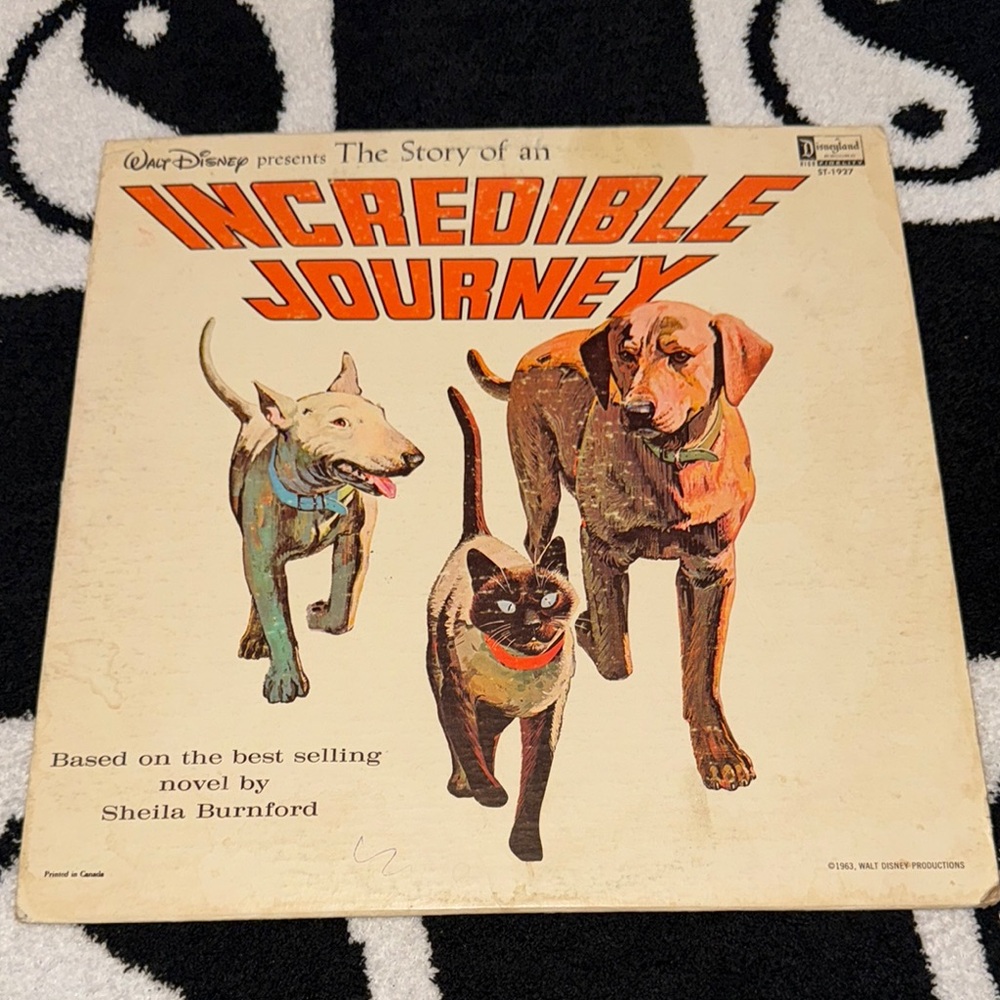 1963 Disney Incredible Journey Vinyl Record